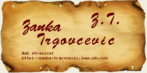 Žanka Trgovčević vizit kartica